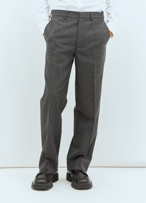 Miu Miu Marled Wool Pants Burgundy miu0159006