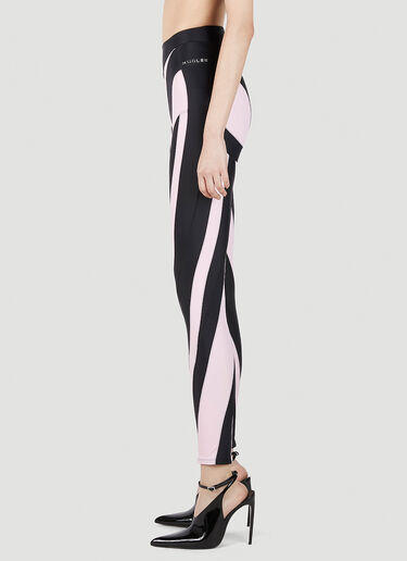 Mugler Contrast Panel Leggings Pink mug0251049