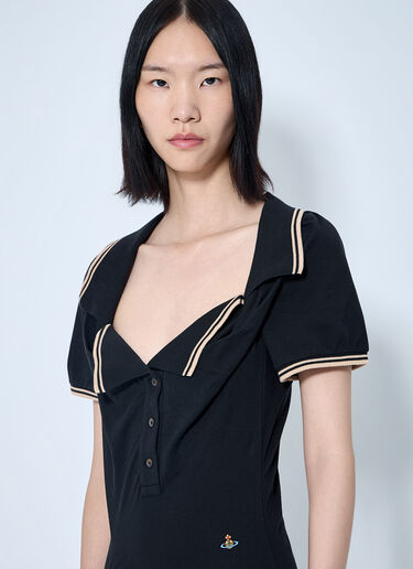 LN-CC® - Vivienne Westwood: Long Monday Pulling Dress - Black Vivienne Westwood Long Monday Pulling Dress Black vvw0265015