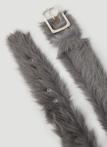 Dries Van Noten Pony Hair Belt Grey dvn0156041