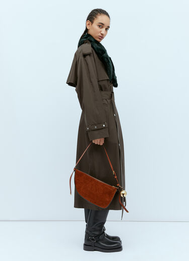 Burberry Suede Sling Shoulder Bag Brown bur0254033