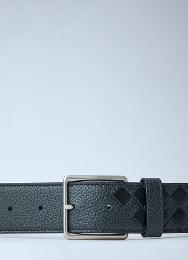 Bottega Veneta Woven Taurillon Leather Belt Black bov0165001