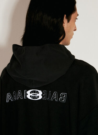 Balenciaga Inside-Out Hooded Sweatshirt Black bal0156005