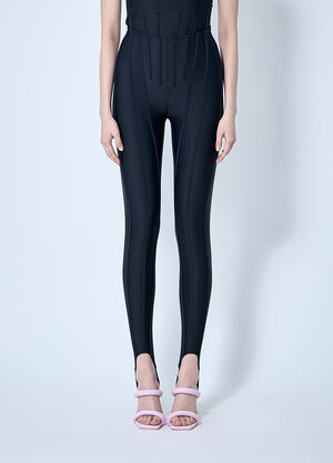 Mugler Panel Construction Leggings Black mug0259001