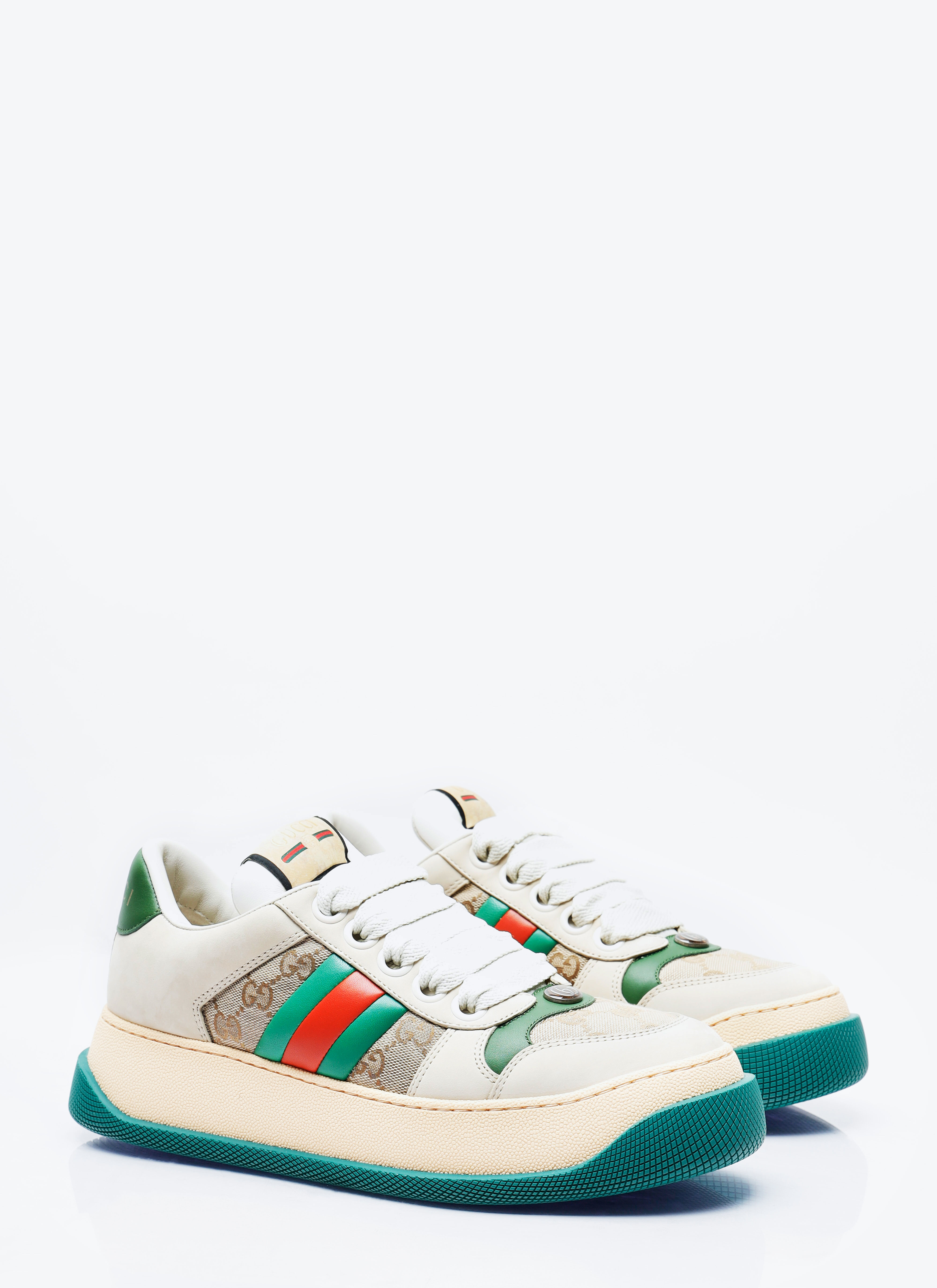 Gucci leather sneaker with web clearance