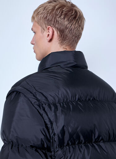 LN-CC® - Prada: Re-Nylon Down Jacket with Removable Sleeves - Black Prada Re-Nylon Down Jacket with Removable Sleeves Black pra0166204