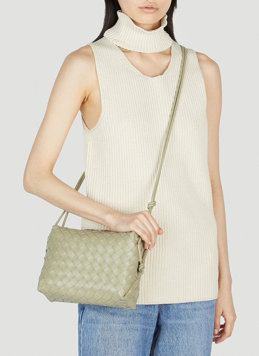 Bottega Veneta Women s Loop Camera Shoulder Bag in Light Green LN CC