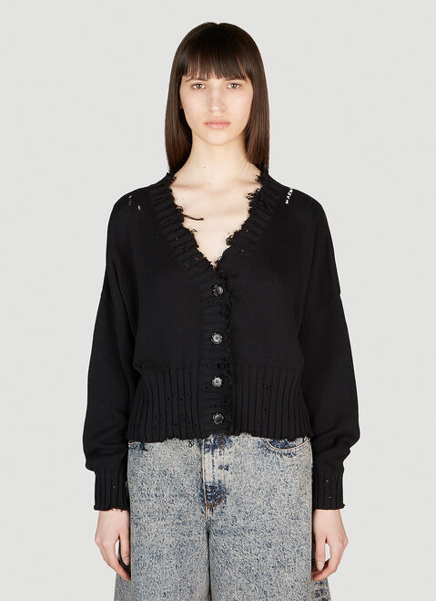 Marni Distressed Cardigan Black mni0254003