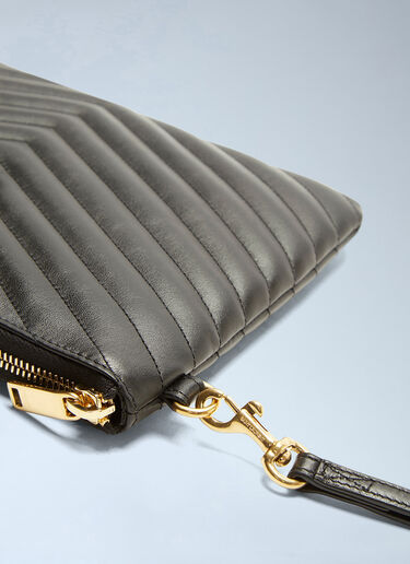 Saint Laurent Monogram Matelassé Pouch Black sla0231049