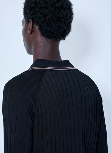 LN-CC® - Wales Bonner: Roots Polo Shirt - Black Wales Bonner Roots Polo Shirt Black wbn0166006