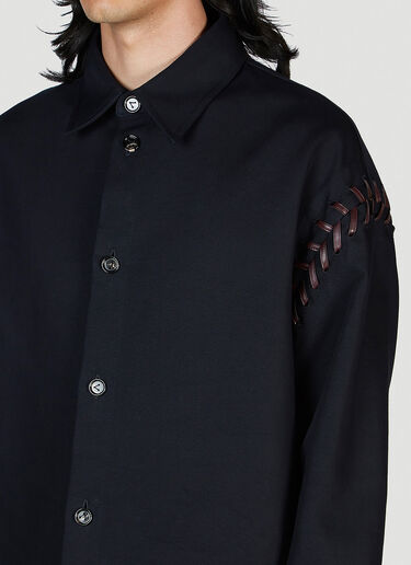 Bottega Veneta 编织外套式衬衫 藏蓝色 bov0151036