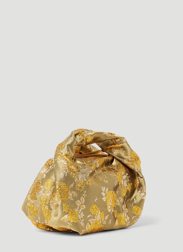 Dries Van Noten Twisted Handle Handbag Gold dvn0253006