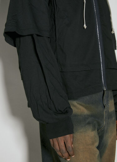 Rick Owens DRKSHDW 衬垫拉链运动衫 黑色 drk0154009