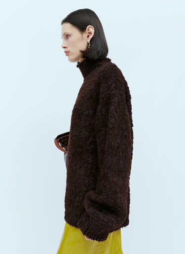 Dries Van Noten 테리나 울 스웨터 브라운 dvn0254028