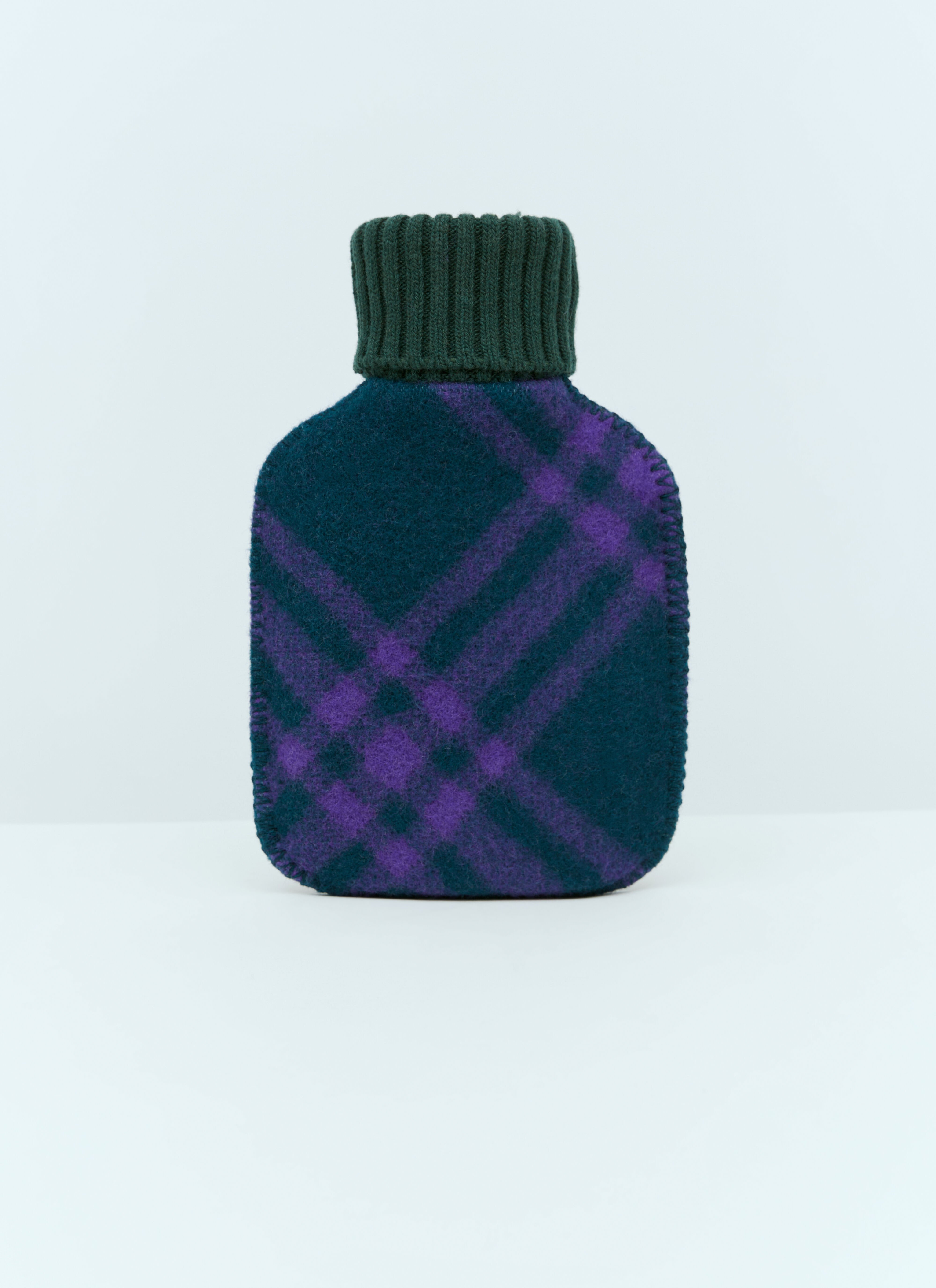 Carne Bollente Wool Check Hot Water Bottle Blue cbn0356016