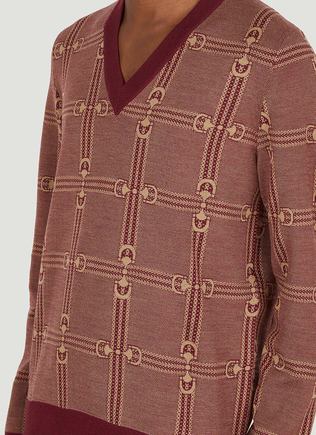 Gucci GG Skunk Sweater in Red LN CC