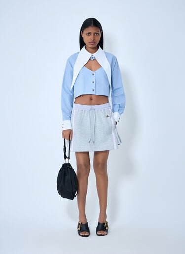 Vivienne Westwood Layered Collar Crop Shirt Blue vvw0263004