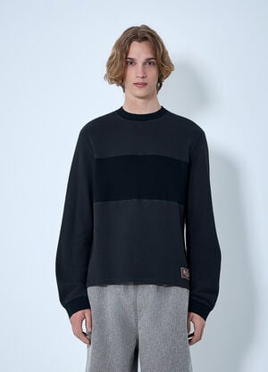 Brain Dead Cotton Jersey Crewneck Sweatshirt Black bra0164002