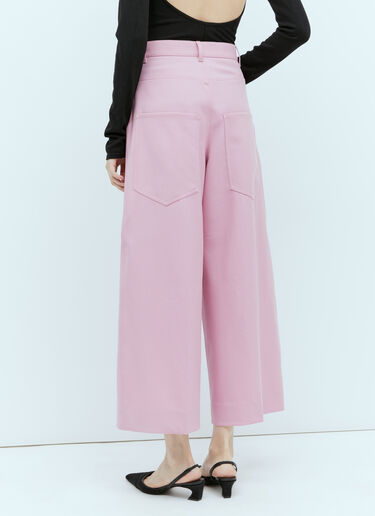 Gucci Wool Drill Pants Pink guc0255043