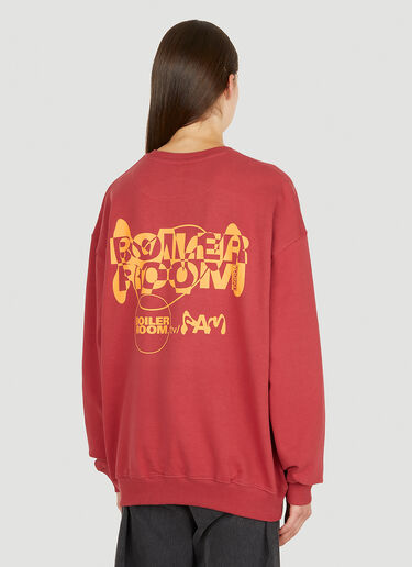 Boiler Room x P.A.M. Logo Print Sweatershirt Red bor0350005