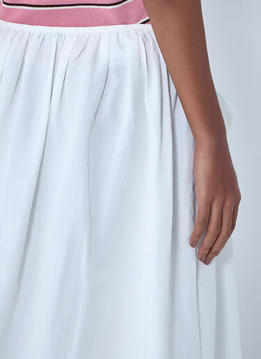 Miu Miu Gathered Skirt White miu0263009