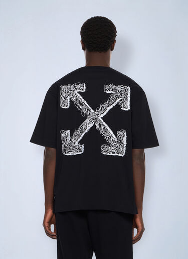 Scribble Arrow Skate Logo T-Shirt Off-White Scribble Arrow Skate Logo T-Shirt Black ofw0162009