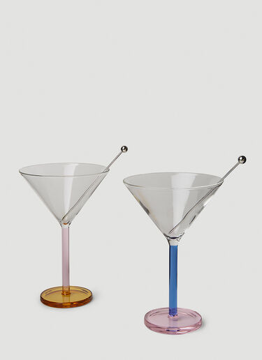 Sophie Lou Jacobsen Piano Set of Two Cocktail Glasses Multicolour spl0351013