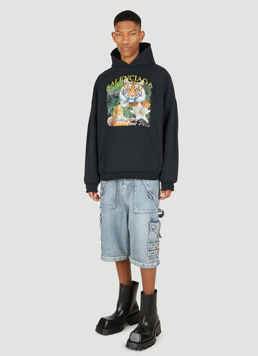 Balenciaga Men's Reversible Hooded Sweatshirt in Blue | LN-CC®