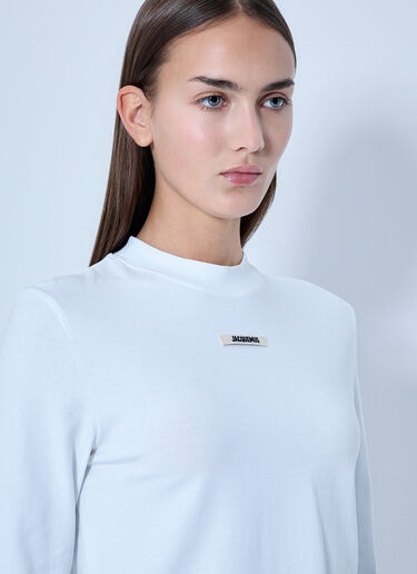 Jacquemus 르 티셔츠 그로 그랭 화이트 jac0256036