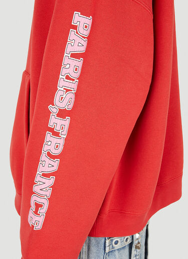 Balenciaga Logo Hooded Sweatshirt Red bal0147056