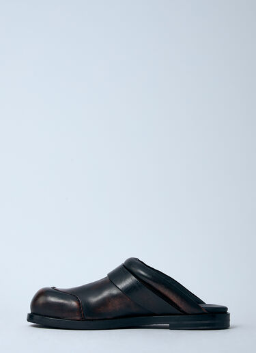 Acne Studios Leather Buckle Mules Brown acn0260012