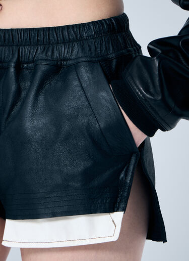 Rick Owens Fog Leather Boxer Shorts Black ric0259012