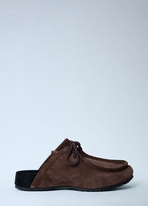 Dries Van Noten Leather Slip-On Shoes Dark Brown dvn0162034