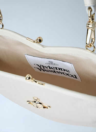 Vivienne Westwood Belle Heart Frame Handbag White vvw0263039