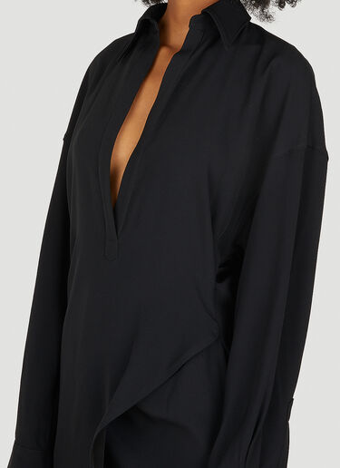 Capasa Milano 릴렉스드 셔츠 드레스 블랙 cps0250006