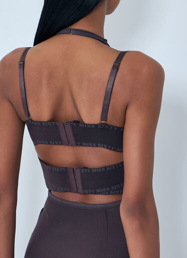 Miss Sixty x KNWLS Halter Neck Dress Brown msk0263002