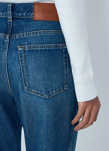 Chloé High-Rise Capri Jeans Blue chl0263045