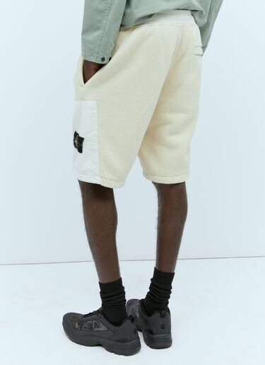Stone Island Fleece Track Shorts Cream sto0154046