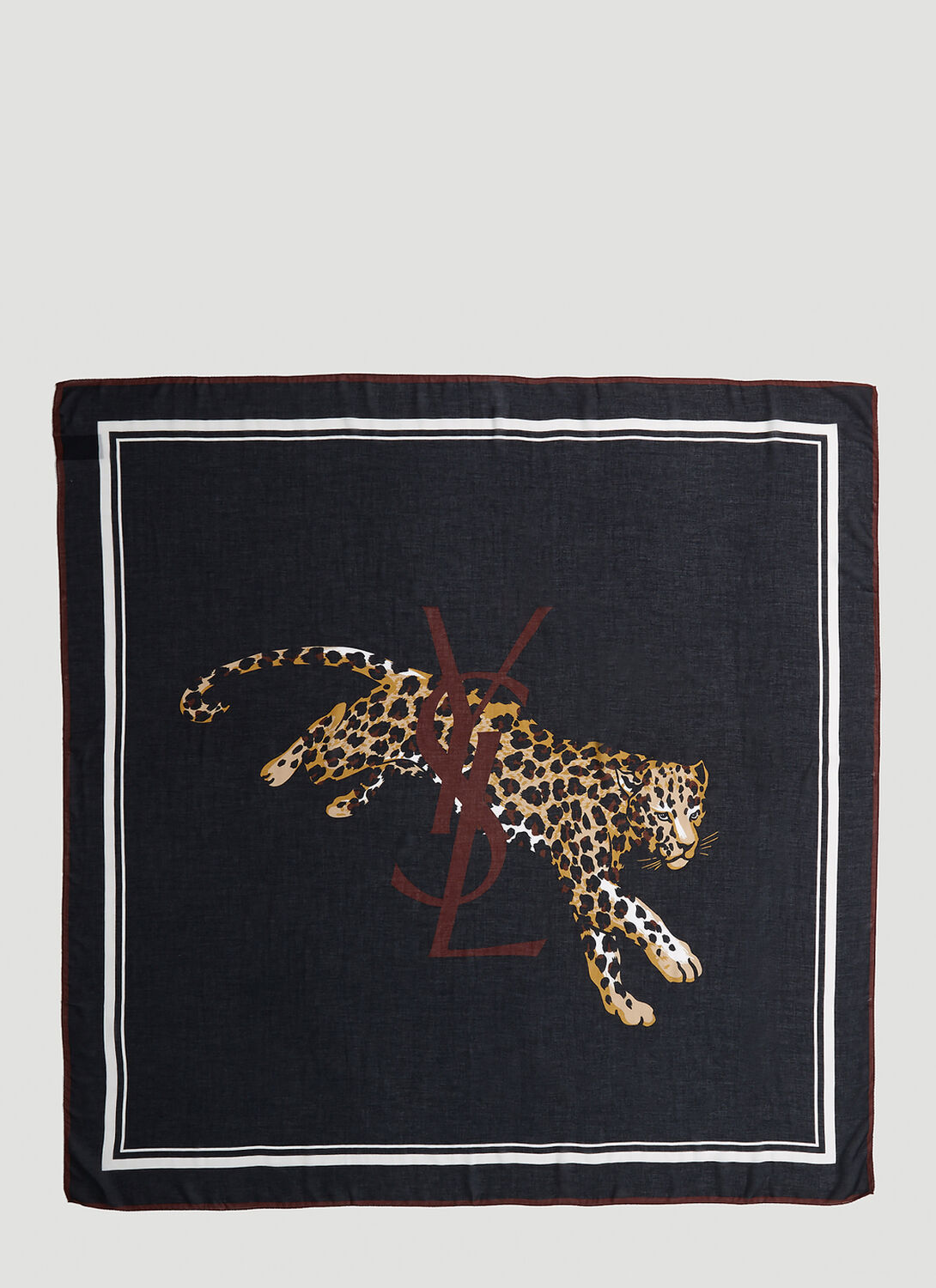 Saint Laurent Square Scarf In Black