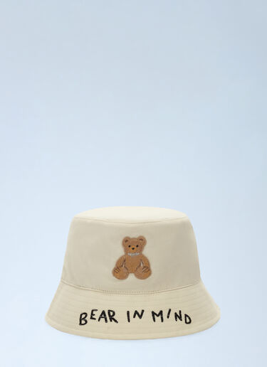 Bear In Mind Bucket Hat Palm Angels Bear In Mind Bucket Hat White pma0160012