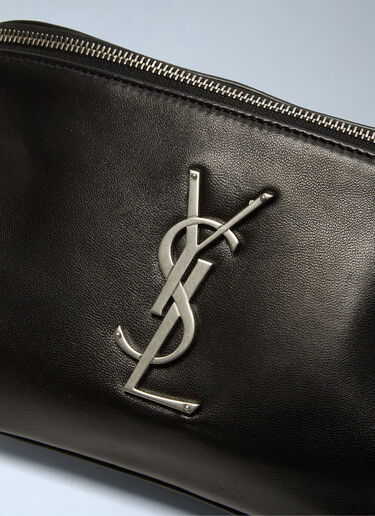 Saint Laurent 徽标字母压花腰包 黑色 sla0138034
