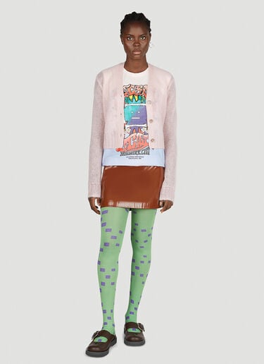 Acne Studios Face Patch Tights Green acn0251038