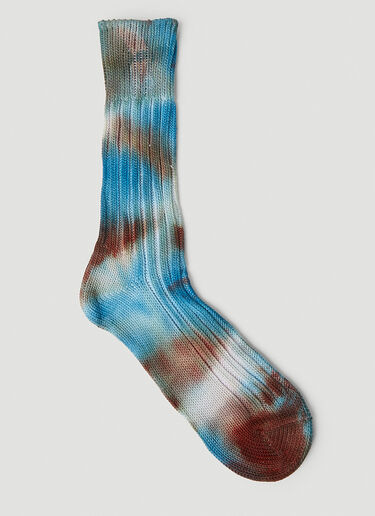 Stain Shade x Decka Socks Tie Dye Socks Blue ssd0351005