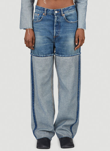 MM6 Maison Margiela Exaggerated Turn Up Jeans Blue mmm0251018