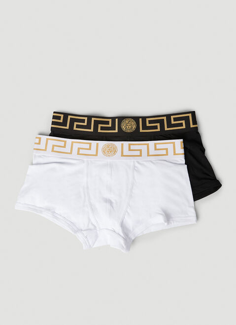 Versace Greca-patterned Waistband Briefs - Farfetch