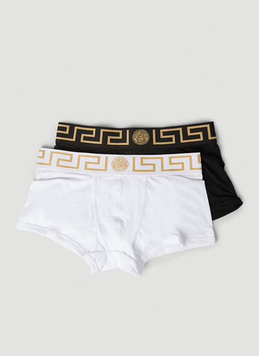 Versace Greca 饰边内裤两件套 黑和白 ver0149069