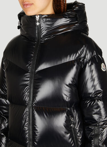 Moncler Huppe Long Down Coat Black mon0254021