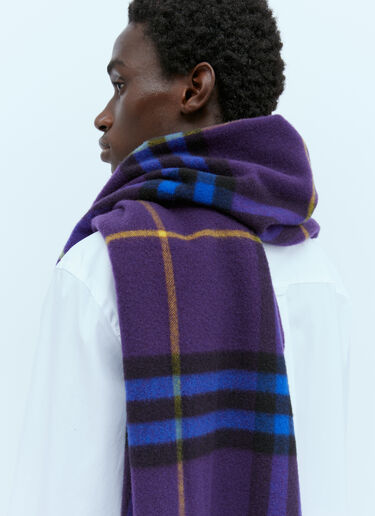 Burberry Giant Check Cashmere Scarf Purple bur0154027