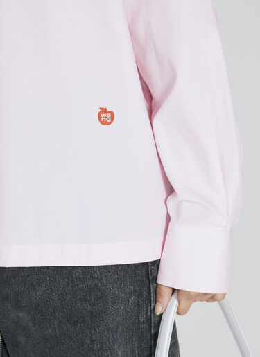 Alexander Wang ボタンアップロングスリーブシャツ ピンク awg0255024