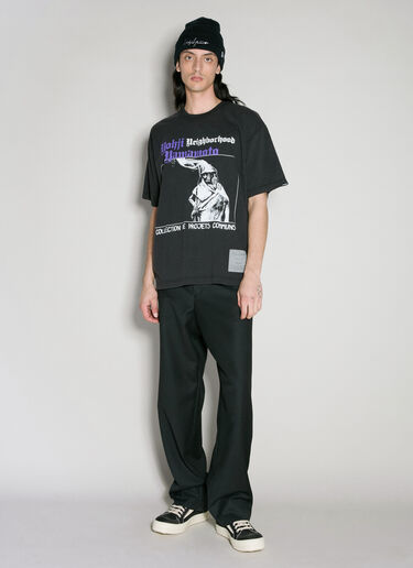 Yohji Yamamoto x Neighborhood ロゴプリントTシャツ  ブラック yoy0156022